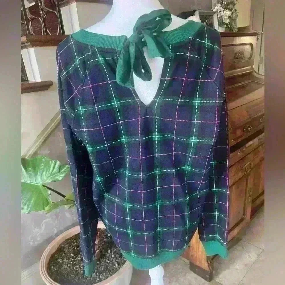 Crown and Ivy ladies sweater Large. Ties in back. Long sleeve NWOT. 100 % cotton - Picture 7 of 15
